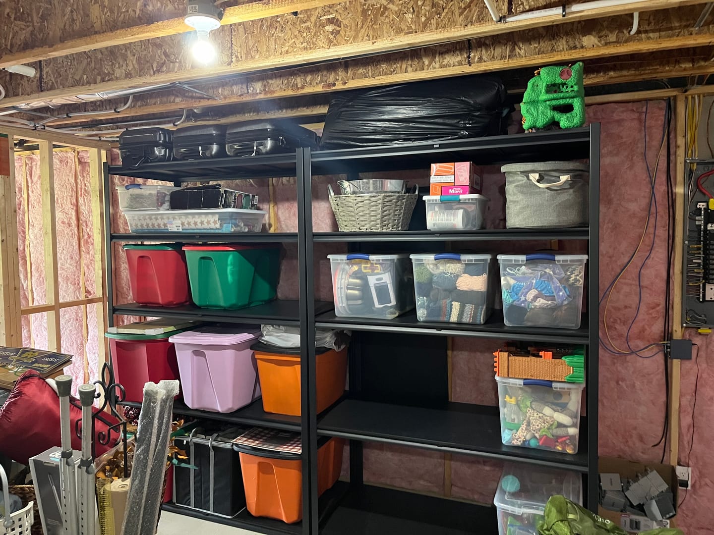 Customer photo review of REIBII 6-Tier 55" W Heavy Duty Industrial Garage Shelving, Adjustable Metal Storage Shelving Units, For Basement&Warehouse