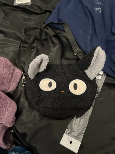 Customer photo review of Black Cat Plush Bag