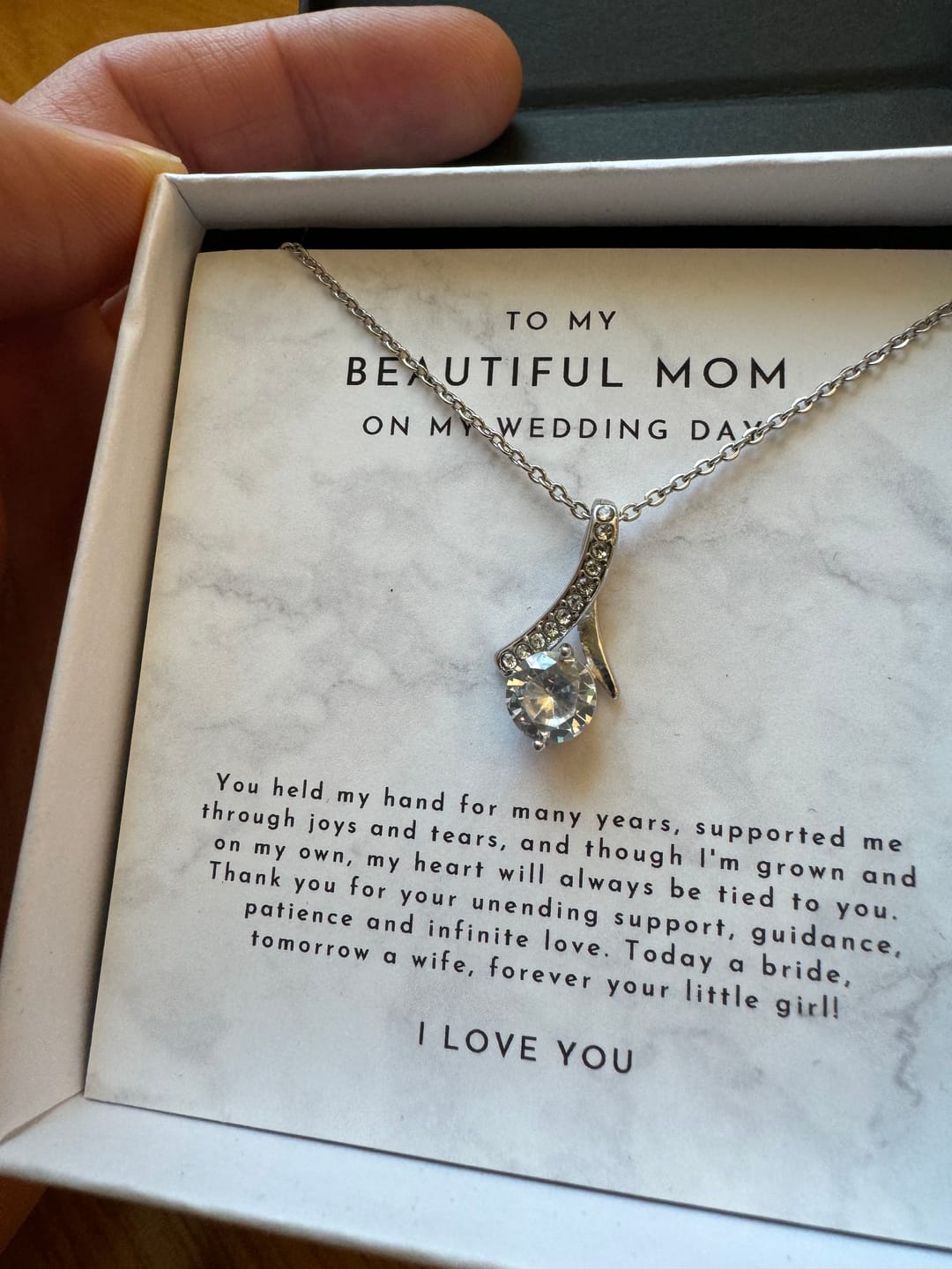 Customer photo review of Mother Of The Bride Gift, Mom Wedding Gift