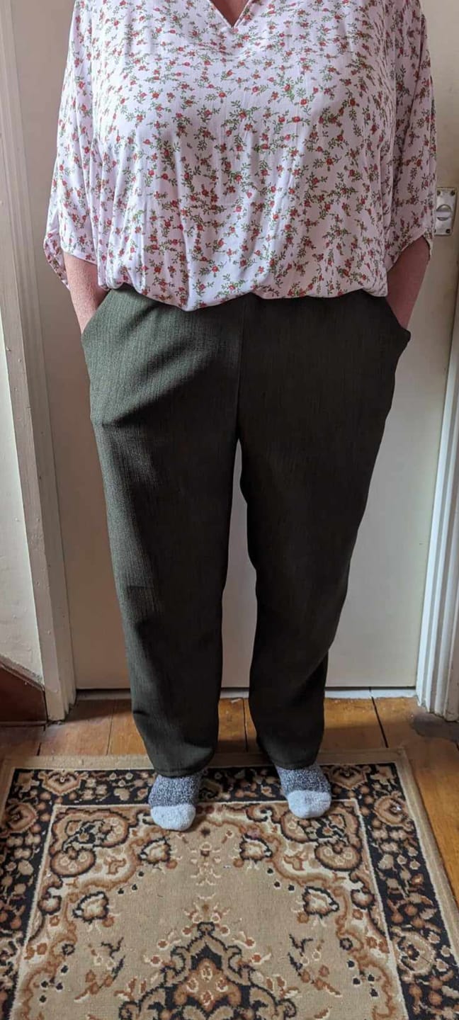 Customer photo review of Linen Look Suiting Fabric
