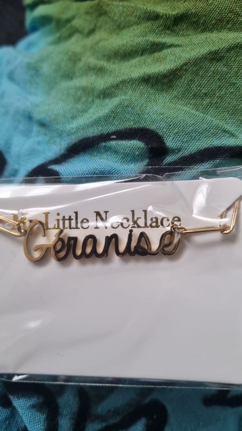 Customer photo review of Collier Prénom Chaîne Maillon