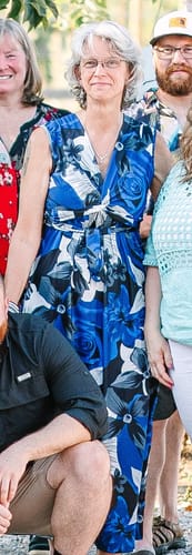 Customer photo review of Floral print sleeveless pleated elegant dress