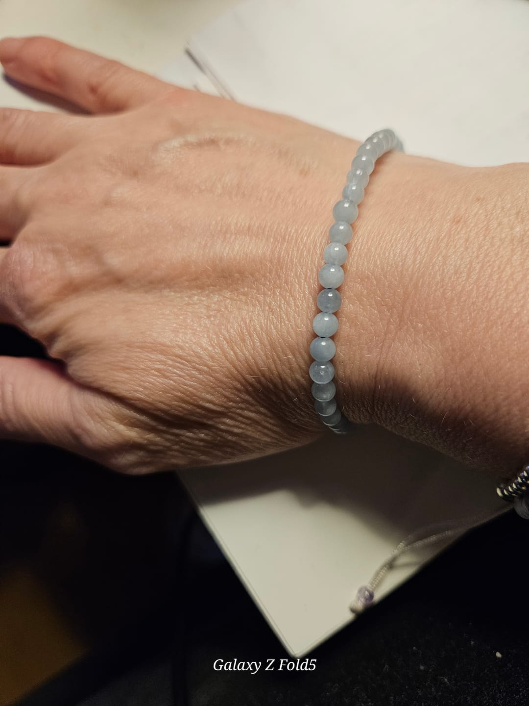Customer photo review of Bracelet Fin en Pierres Naturelles de 4mm