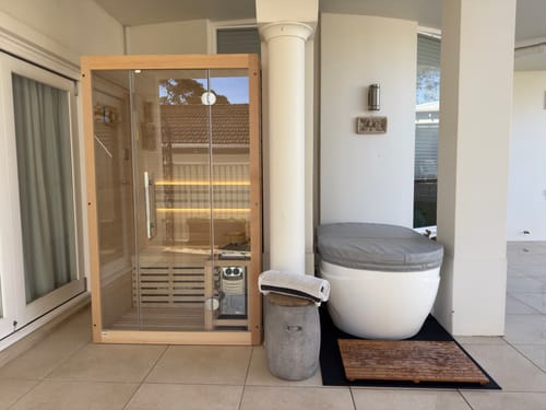 Customer photo review of 2 Person Traditional Sauna - 4.5kw Harvia Heater