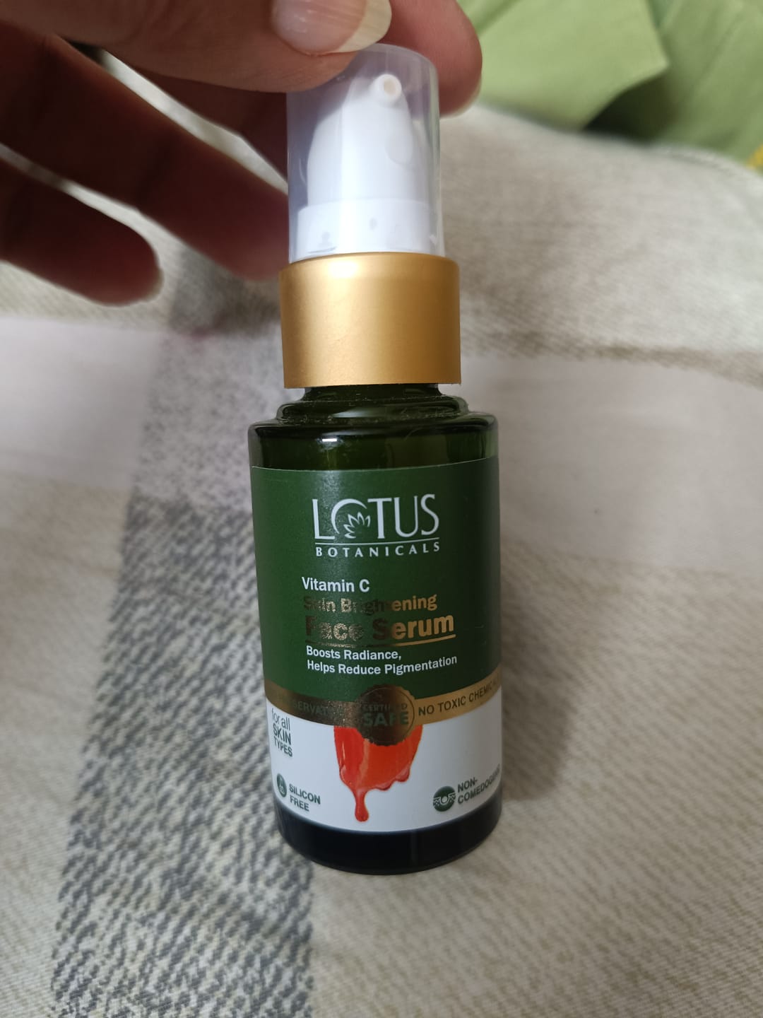 Customer photo review of Vitamin C Skin Brightening Face Serum