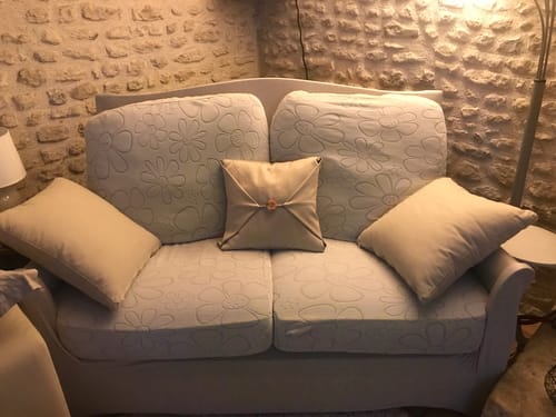 Customer photo review of Gris clair - Housse Polaire pour Coussins de Canapé - Motif Flower
