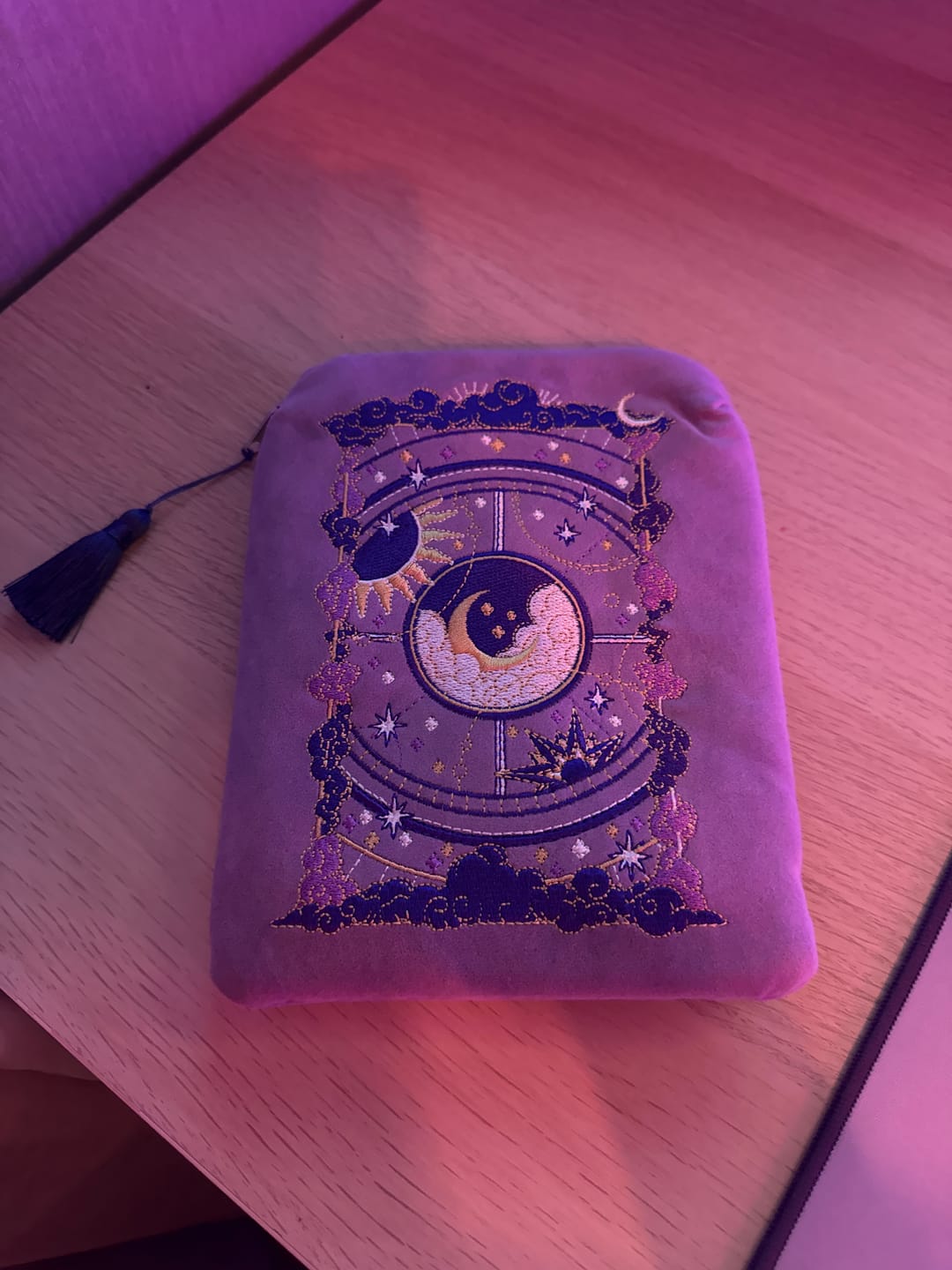 Customer photo review of Otherworldly Lilac Kindle & E-Reader Sleeve
