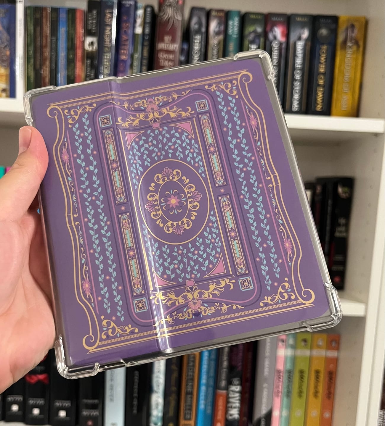 Customer photo review of Kindle Sticker Inserts - Literati Purple