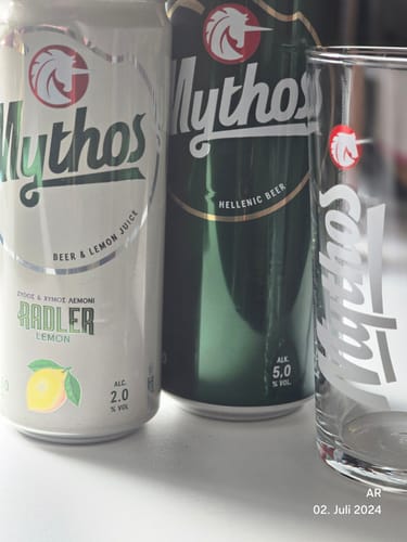 Customer photo review of Mythos beer glass (300ml)