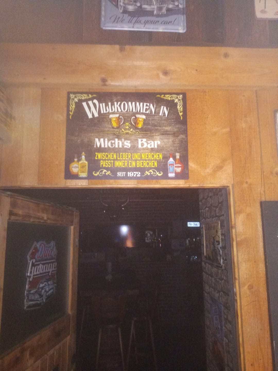 Customer photo review of Meine Bar - Indoor-Türschild