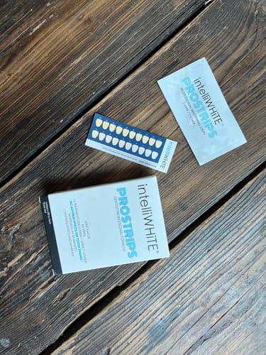 Customer photo review of Prostrips Teeth Whitening Strips
