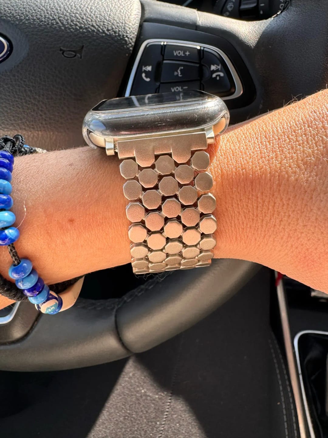 Customer photo review of ElysianSteel Elegance Apple Watch Band
