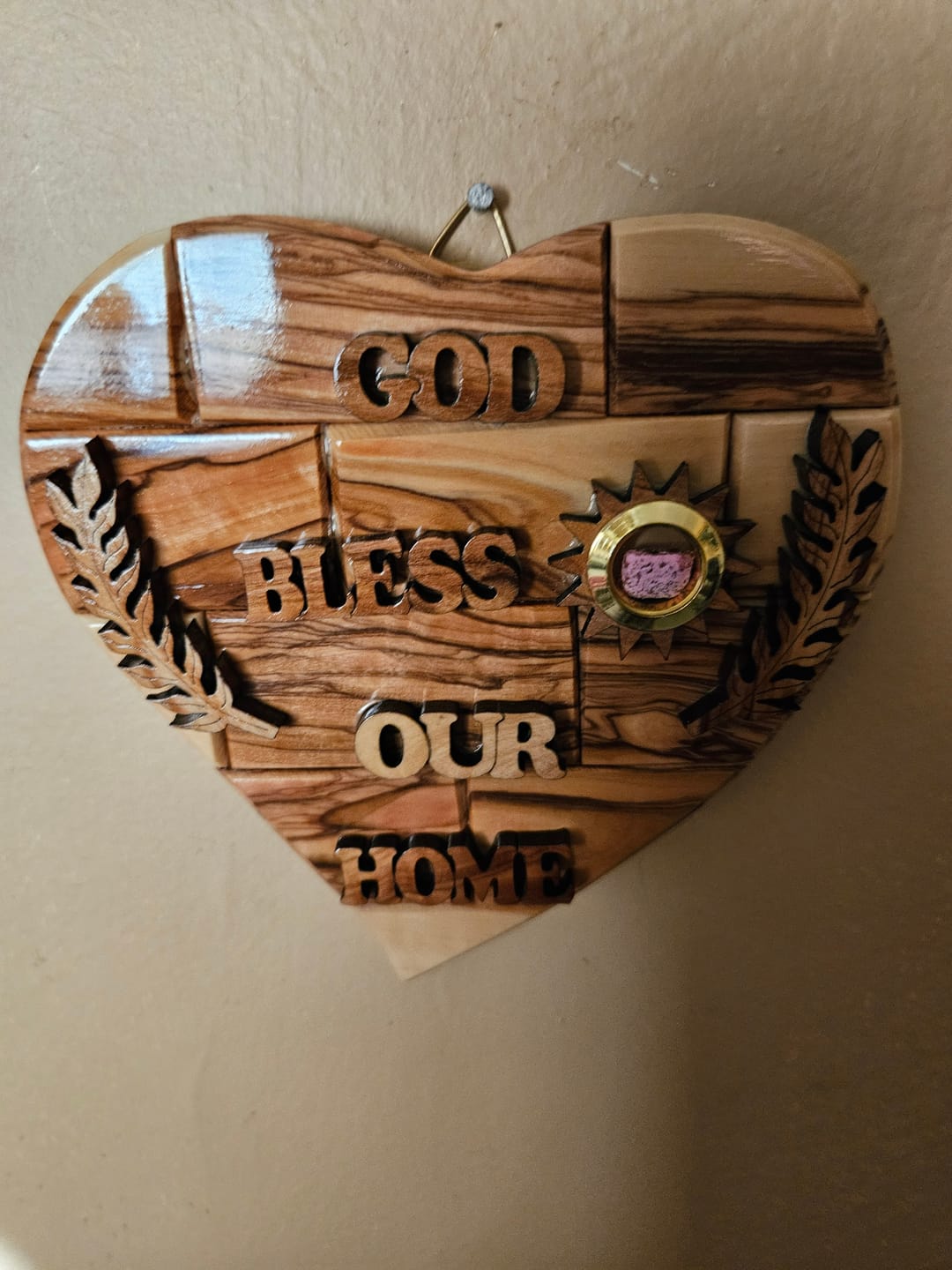 Customer photo review of God Bless Our Home Wall Plaque with Holy Land Incense 5.5"