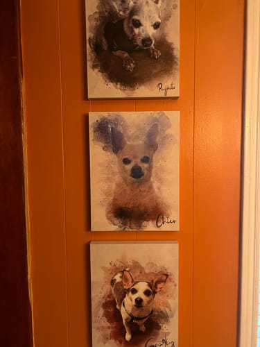 Customer photo review of Personalized Pet portrait