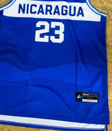 Customer photo review of Nicaragua Custom Basketball Jersey