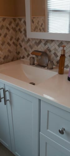 Customer photo review of Bali - Bathroom Washbasin Waterfall Faucet Split Three-Piece