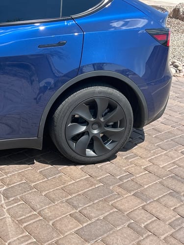 Customer photo review of TESPLUS 19'' Induction Style Wheel Cover for Model Y