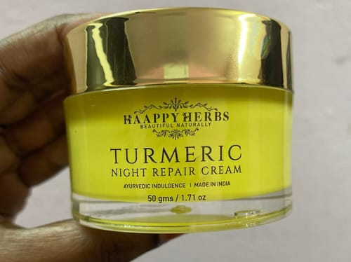 Customer photo review of Turmeric Night Repair Cream