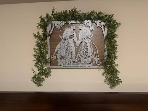 Customer photo review of Custom Metal Portrait