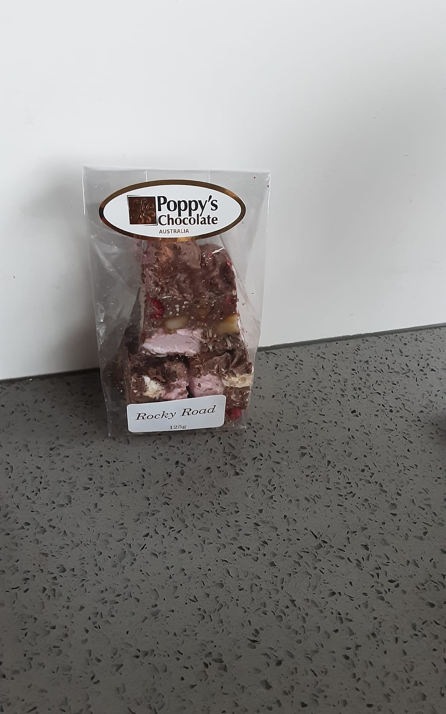 Customer photo review of Rocky Road Raspberry and Macadamia Milk Chocolate