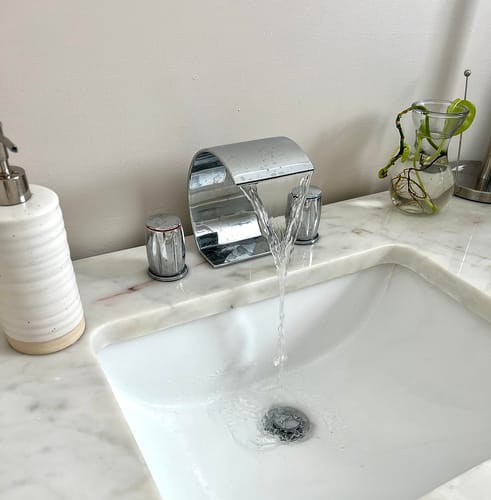 Customer photo review of Bali - Bathroom Washbasin Waterfall Faucet Split Three-Piece