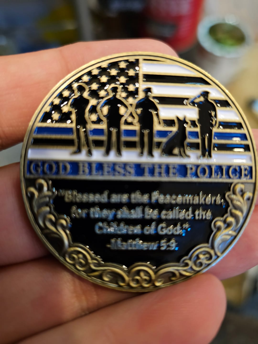 Customer photo review of Police - Thank You For Your Service Coin