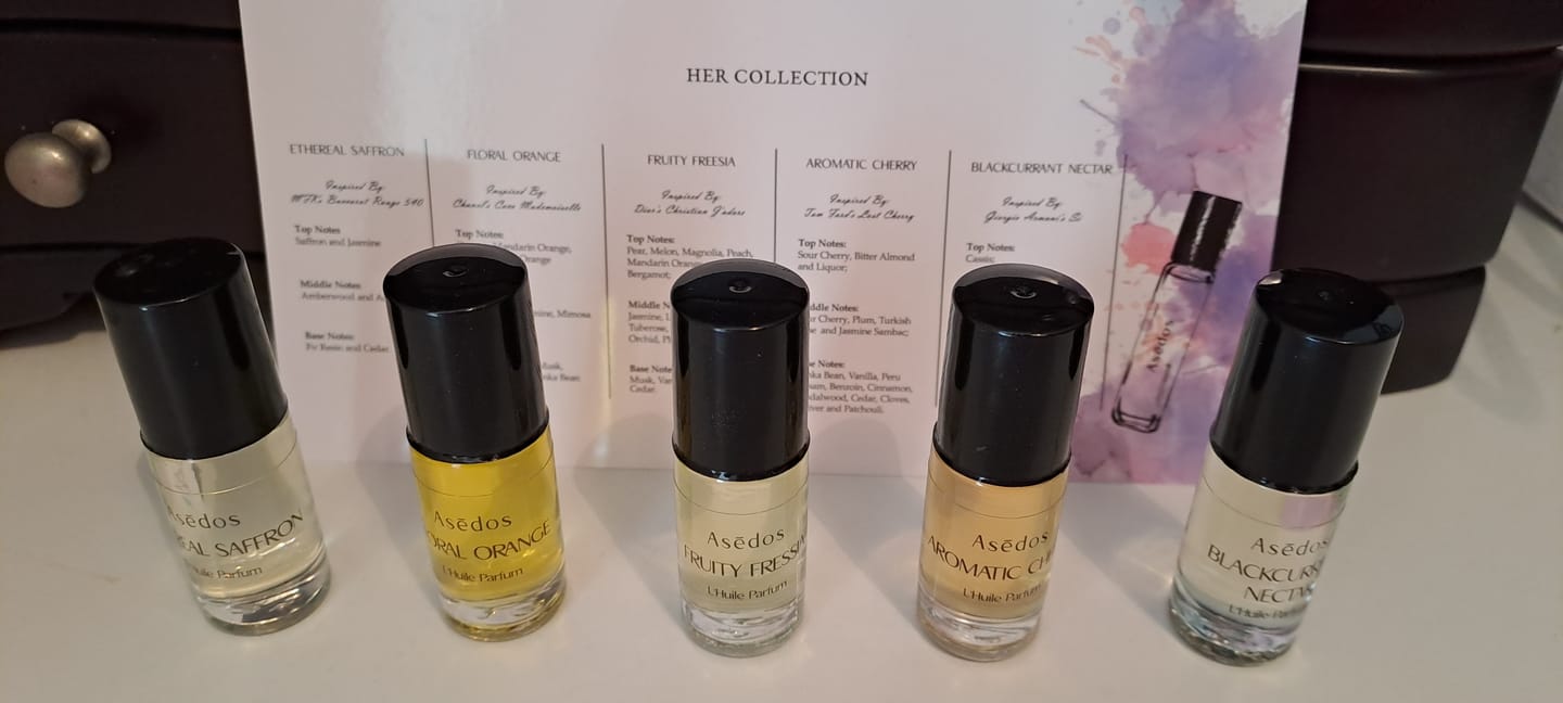 Customer photo review of Asēdos Perfume Oil Set - Her Collection