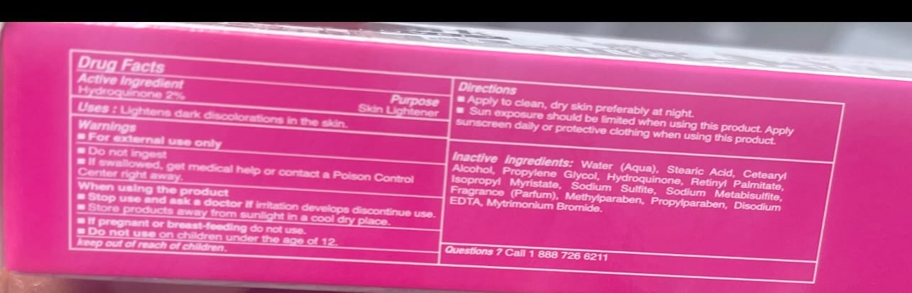 Customer photo review of New York Fair & Lovely Lightening Cream Tube - 50g / 1.7 Fl Oz