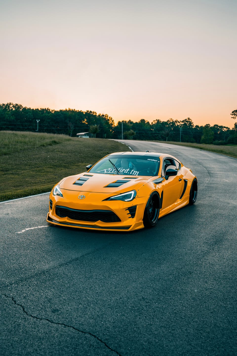 Customer photo review of Glossy Metallic Golden Yellow Vinyl Wrap