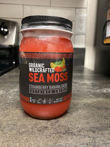 Customer photo review of Strawberry Banana Oasis Sea Moss Gel