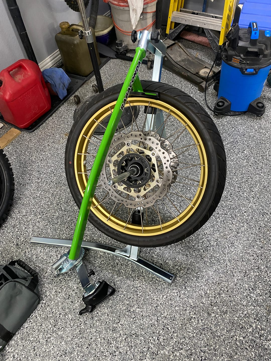 Customer photo review of STARTER Kit - Street Bike Tire Changer