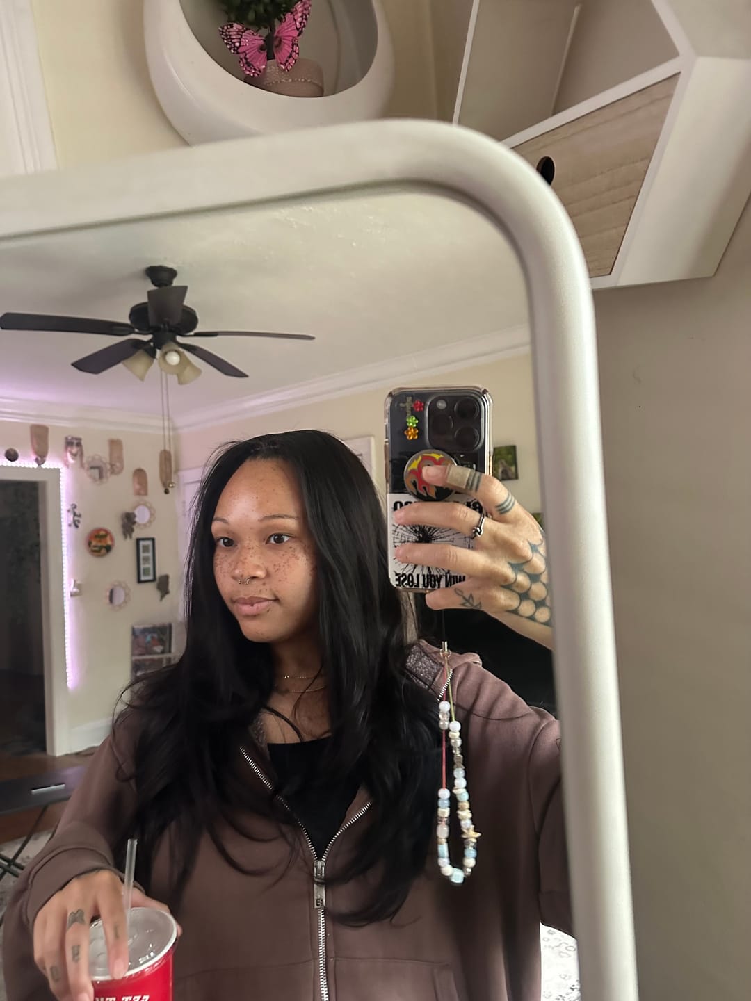 Customer photo review of Natural Color Body Wave Burmese Hair Double Drawn Weft Bundles with 2x6 HD Lace Closure