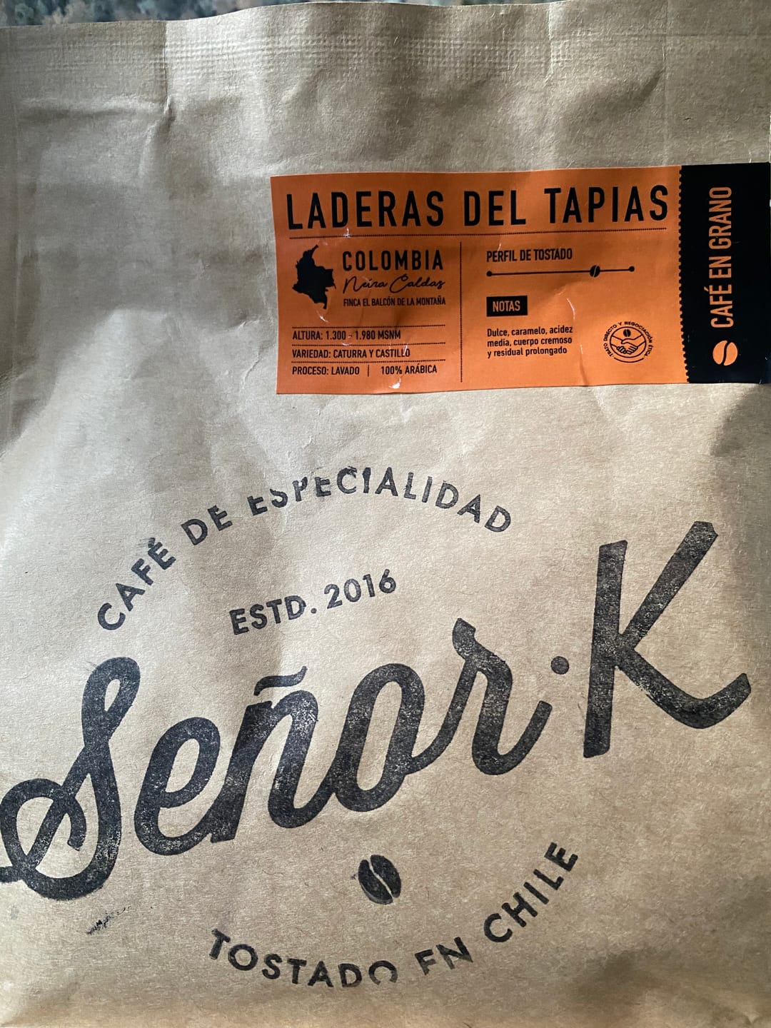 Customer photo review of Café de especialidad de Colombia | Laderas del Tapias Bolsa 250 gramos