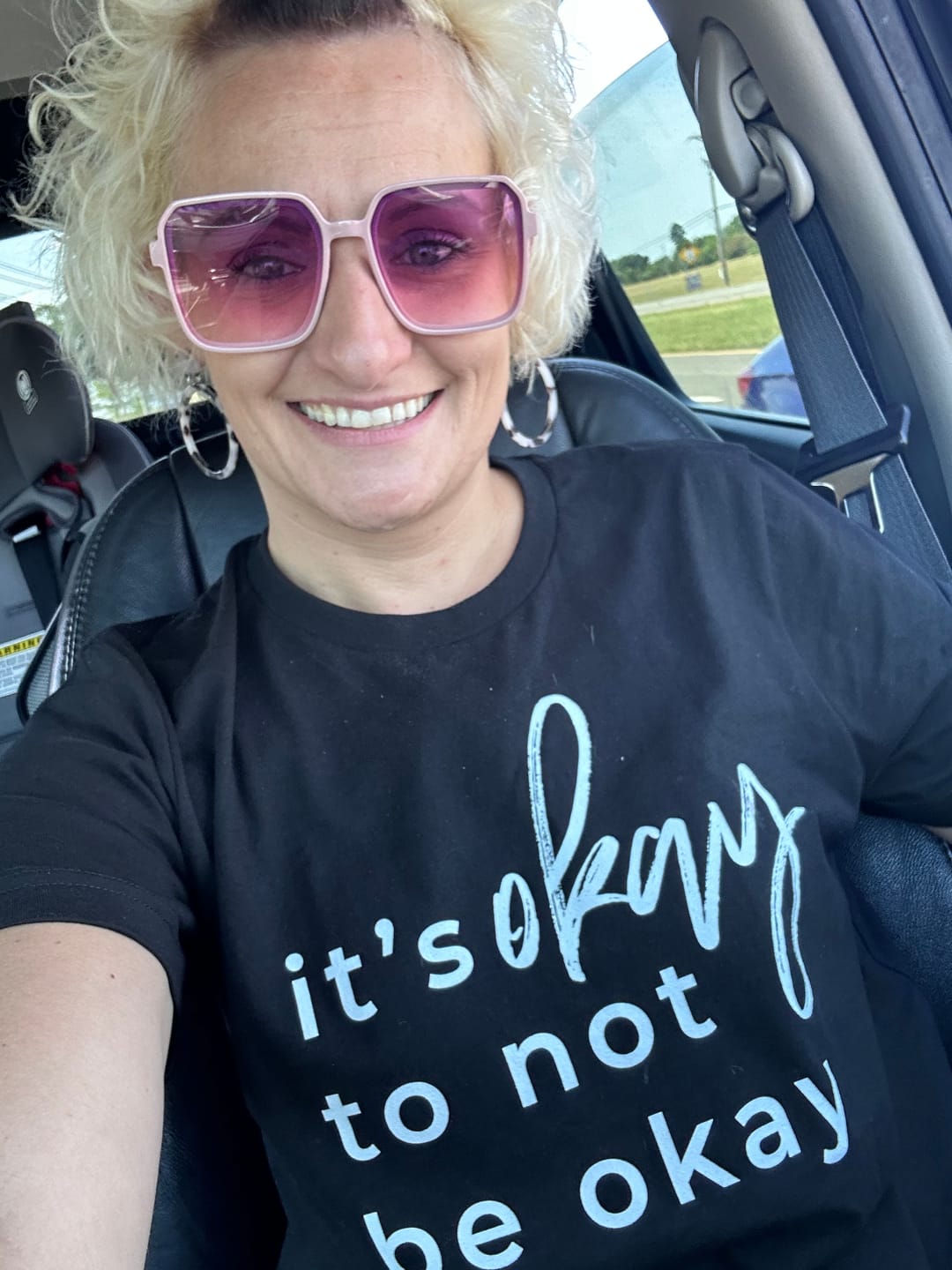 Customer photo review of It's Okay To Not Be Okay T-Shirt