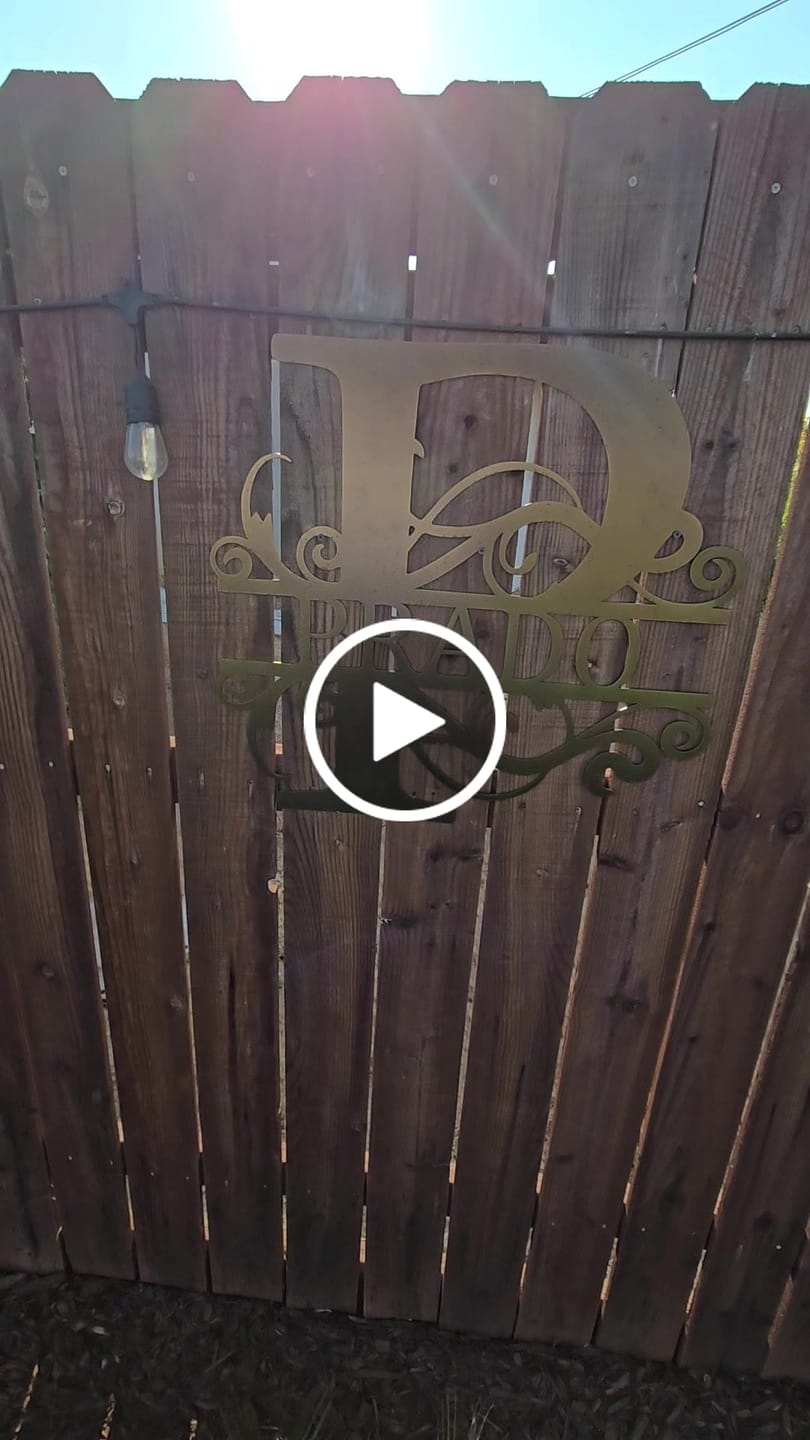 Customer video review of Metal Split Letter Vine Monogram | Customizable Wall Art | Indoor Outdoor | Up to 46" | Over 20 Color Options