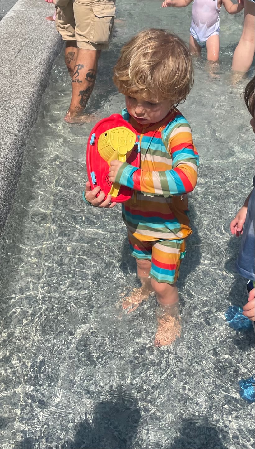Customer photo review of Rainbow UPF 50+ Recycled Sunsafe Sunsuit