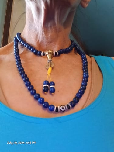 Customer photo review of Lapis Lazuli Third Eye Mala