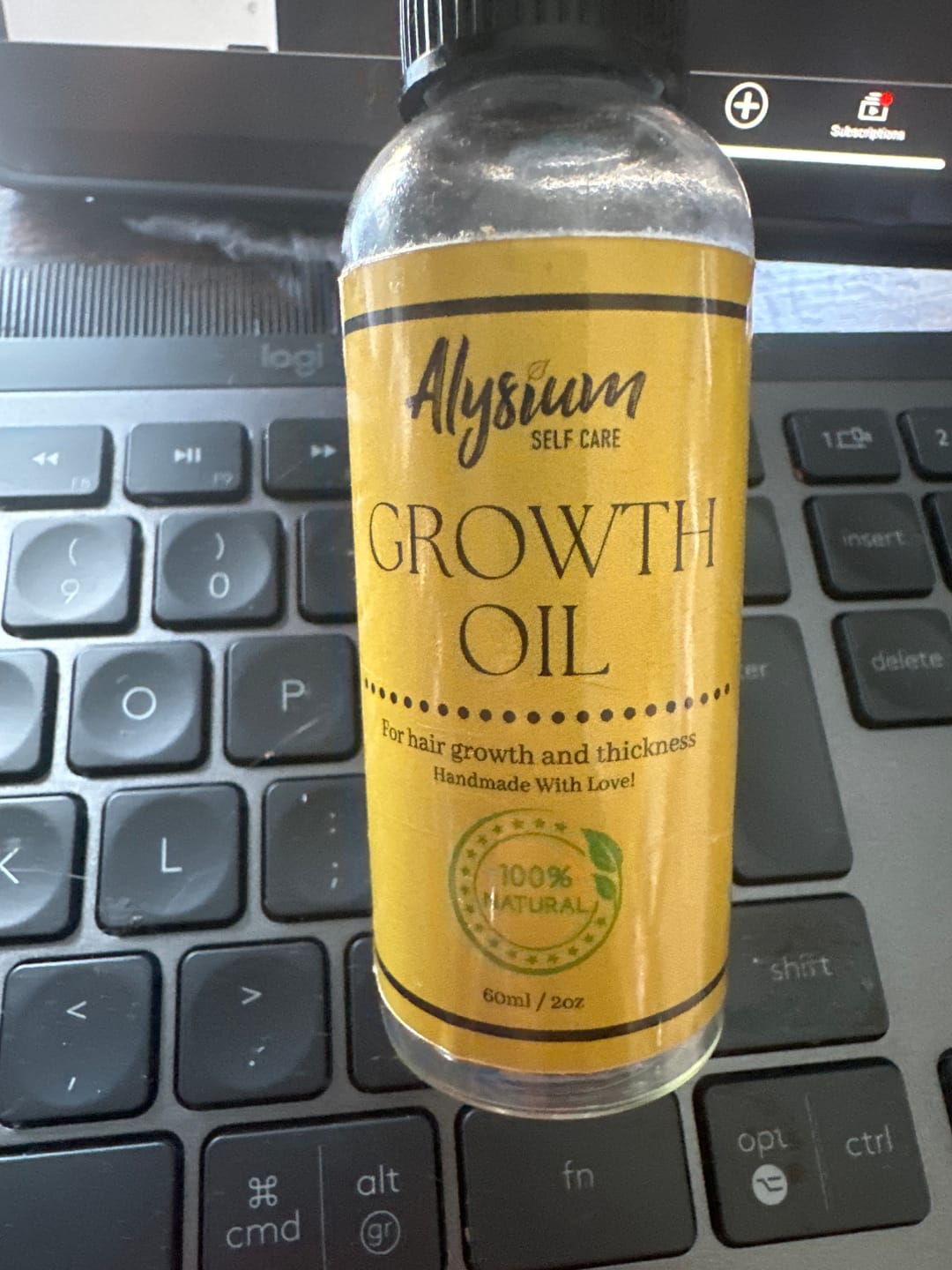 Customer photo review of 100% Natural Hair Growth / Thickening Oil
