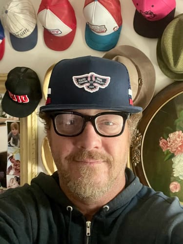 Customer photo review of Big Flat Bill Structured Mesh Hat