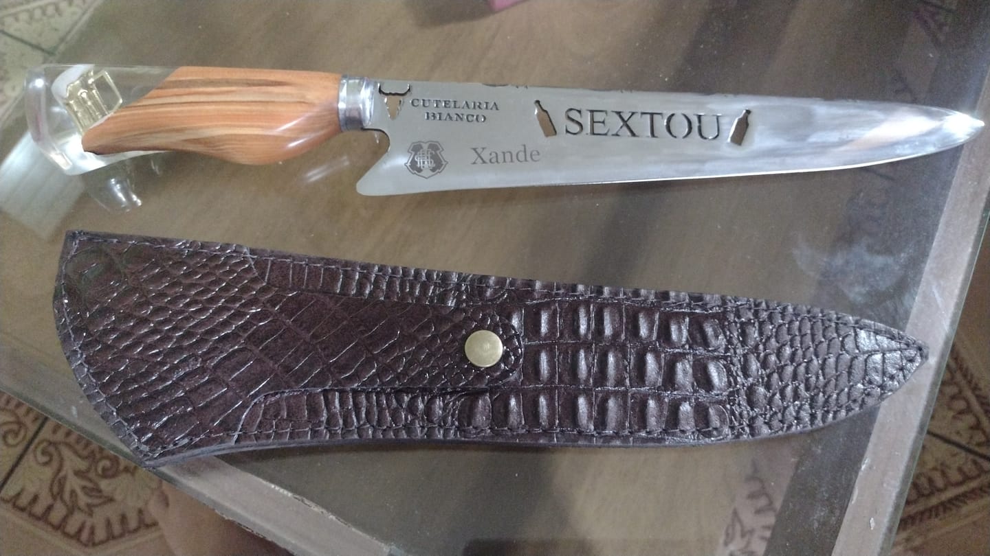 Customer photo review of FACA ARTESANAL LISA - (Cabos Personalizados)