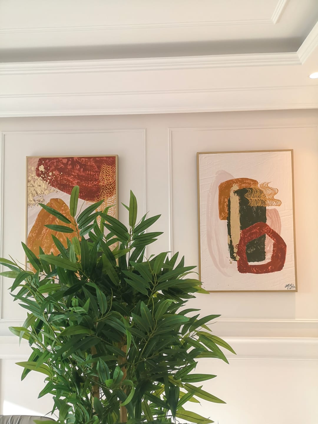 Customer photo review of Tableau diptyque Formscape - Décoration moderne