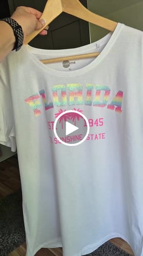 Customer video review of Ombré Glitter Heat Transfer Vinyl Roll