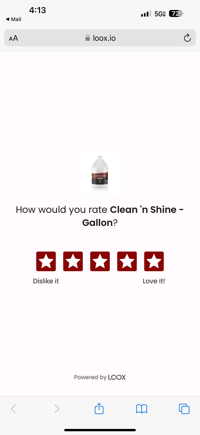 Customer photo review of Clean 'n Shine - Gallon