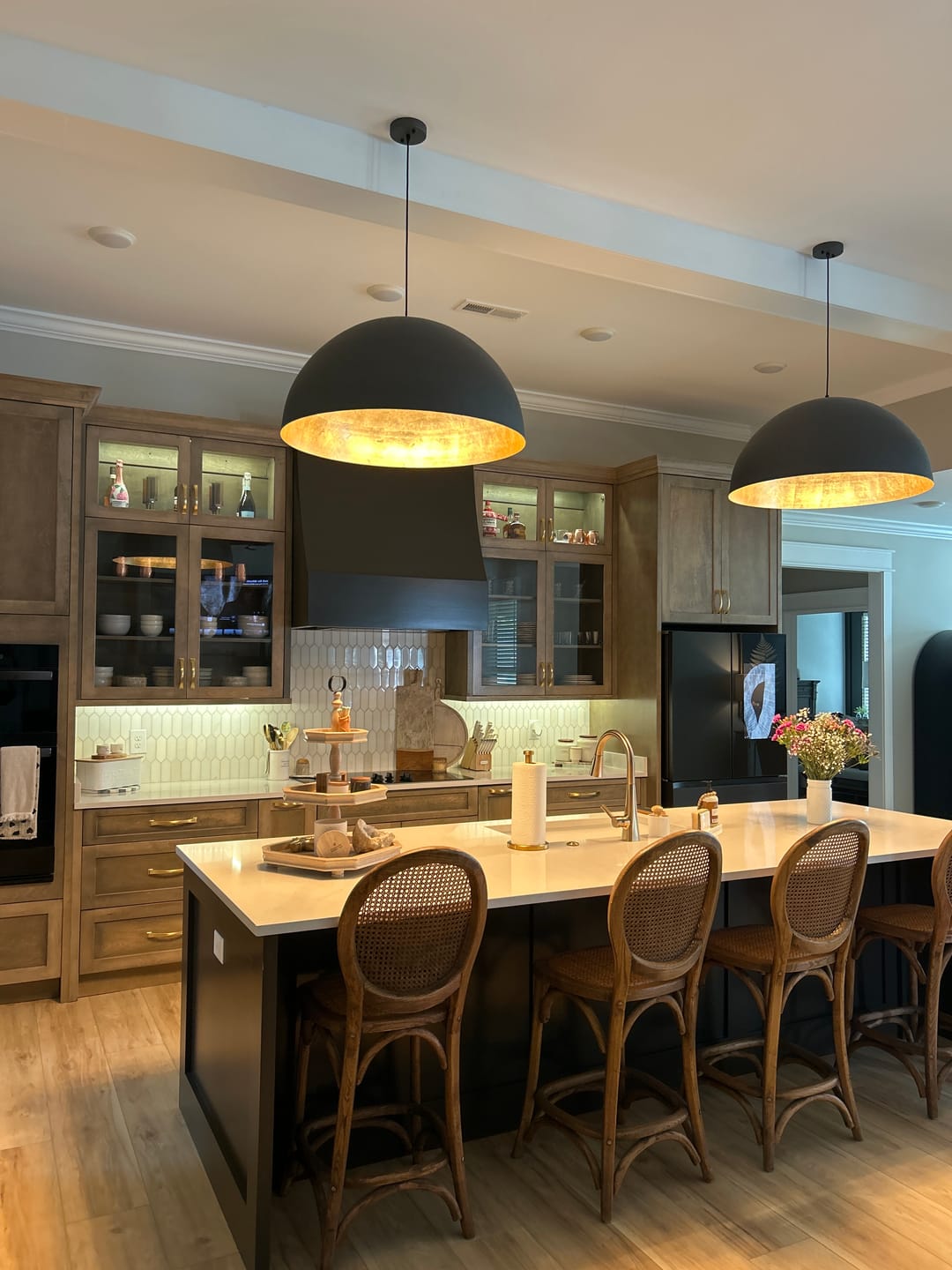 Customer photo review of Oversized Metal Dome Pendant Light