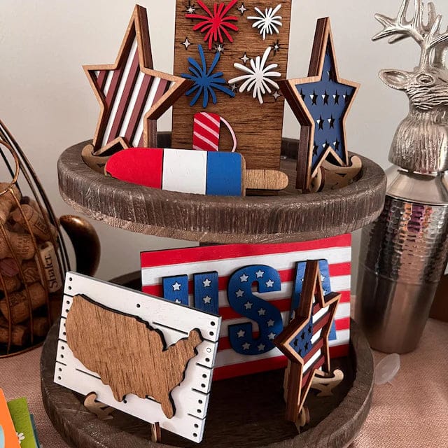 Customer photo review of Patriotic Wooden Decorative Stars