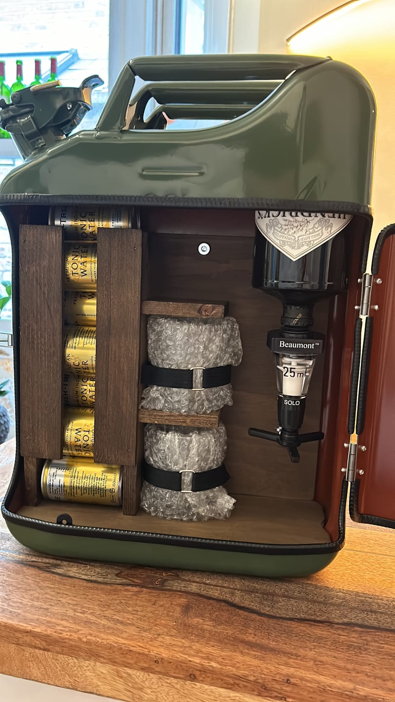 Customer photo review of Industrial Jerry Can Mini Bar / Drinks Cabinet