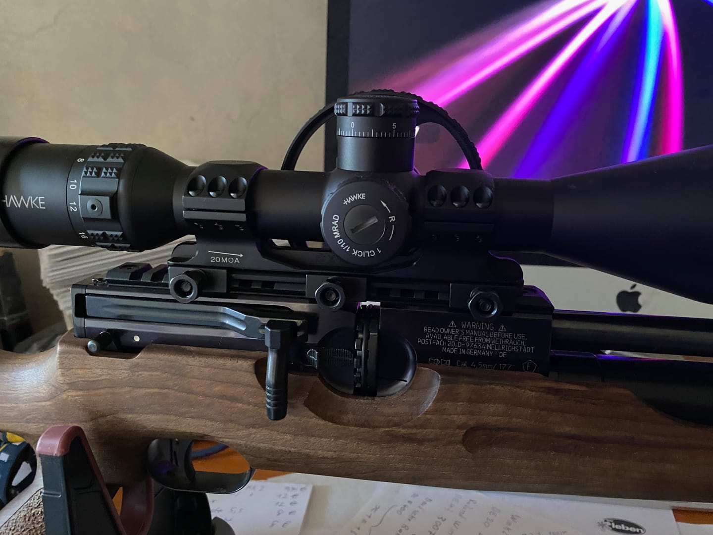 Customer photo review of Vector Optics XASR-3011 X-Accu Blockmontage für 30mm Tubus, 21mm Picatinny,  20MOA Vorneigung, h= 32mm