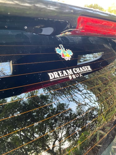 Customer photo review of Dream Chaser Car Decal