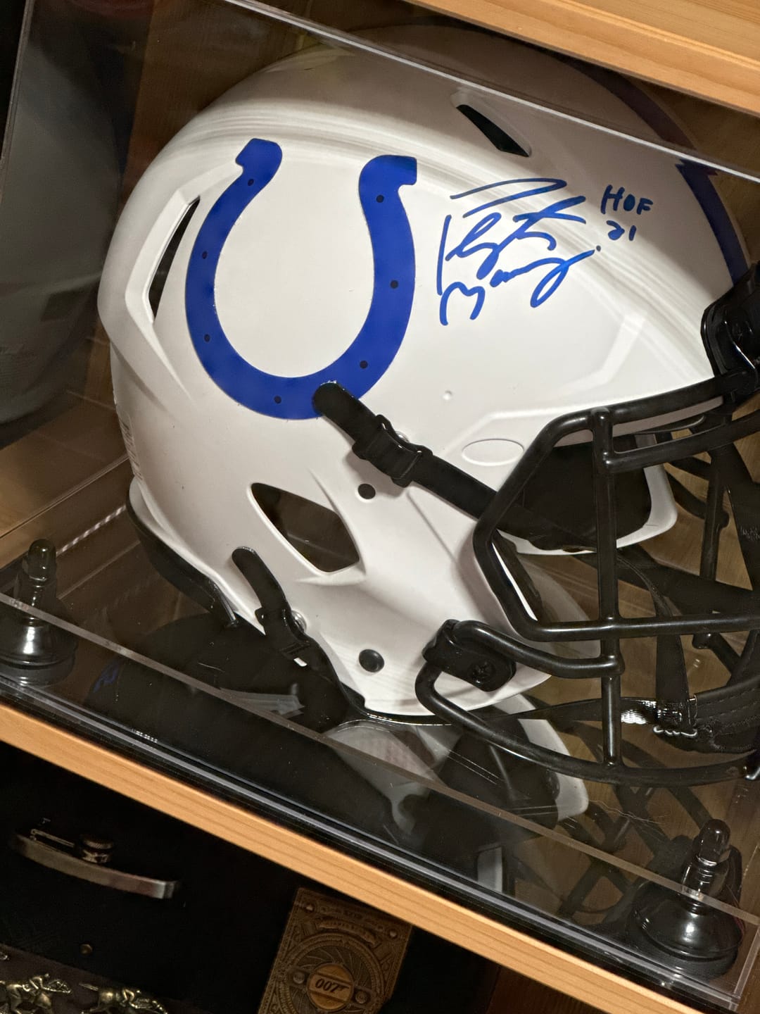 Customer photo review of Acrylic Full Size Football Helmet Display Case - Clear (V44/A002)
