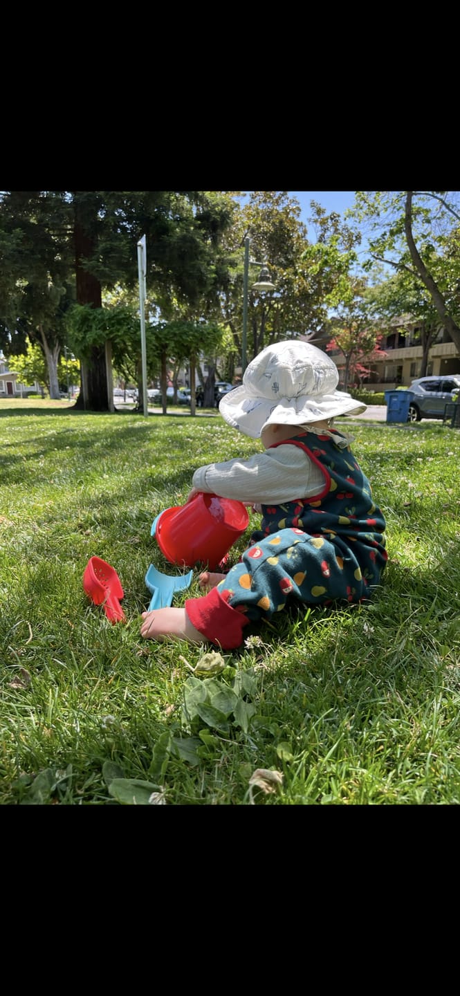 Customer photo review of Vegetable Patch Everyday Dungarees